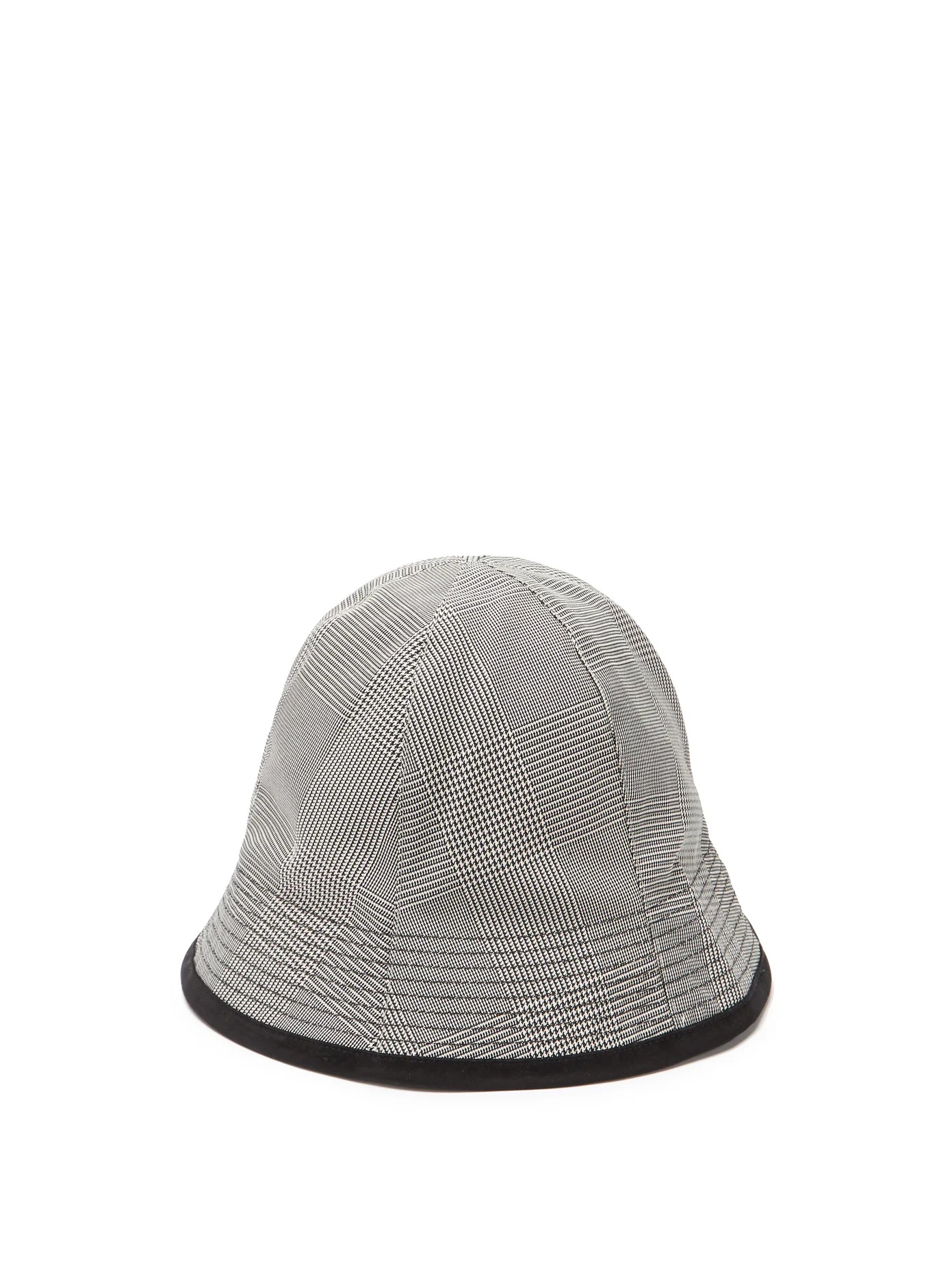 Glen-checked twill bucket hat - 1