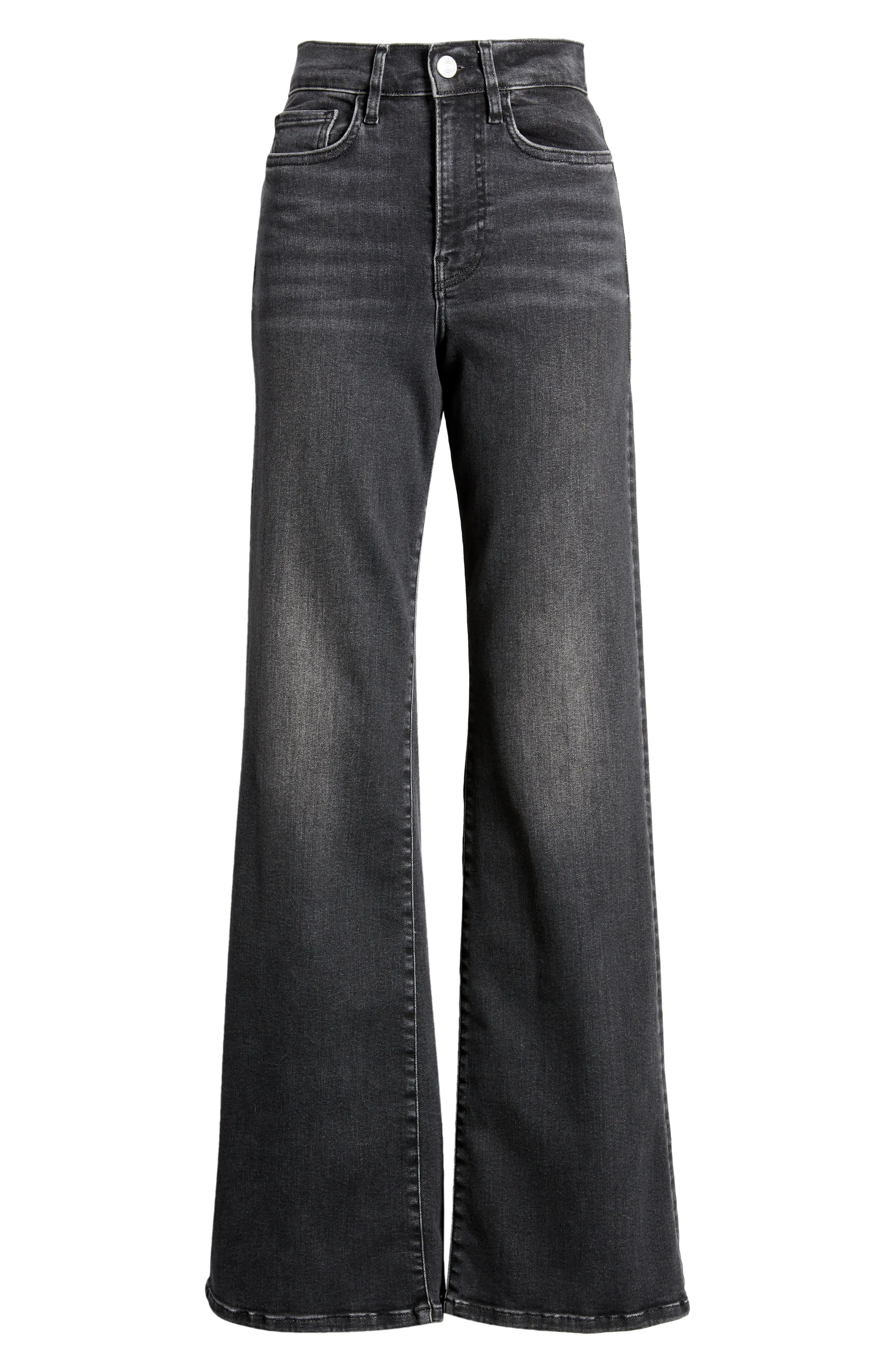 Le Slim Palazzo High Waist Wide Leg Jeans - 5