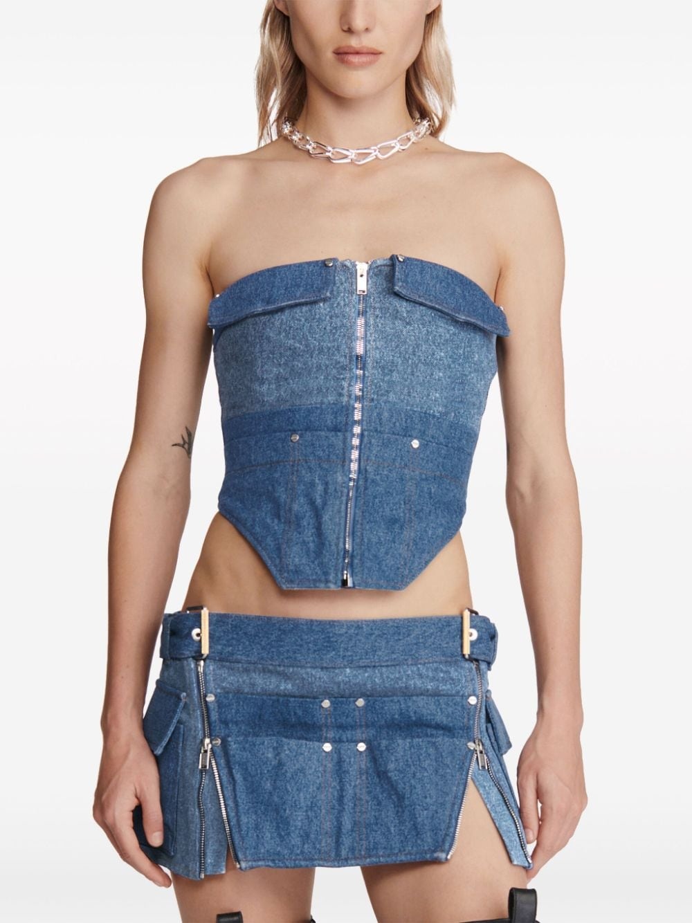 Workwear denim corset top - 5
