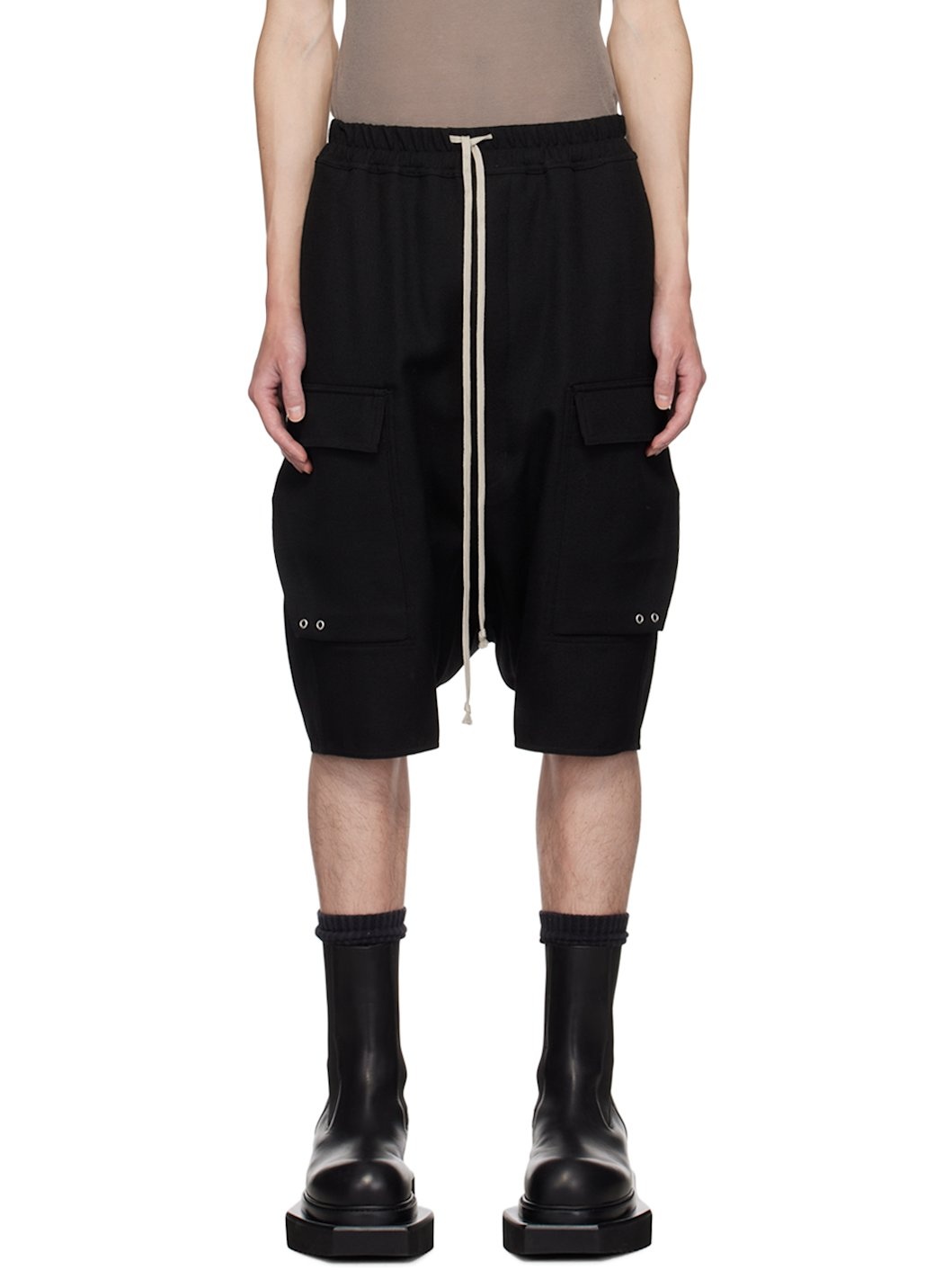 Black Porterville Cargo Pods Shorts - 1