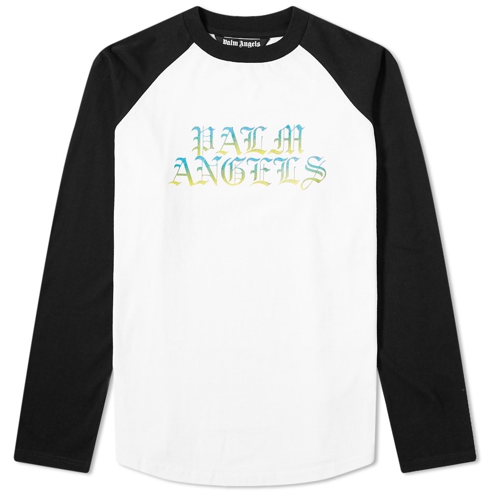 Palm Angels Long Sleeve Hue Vintage Baseball Tee - 1