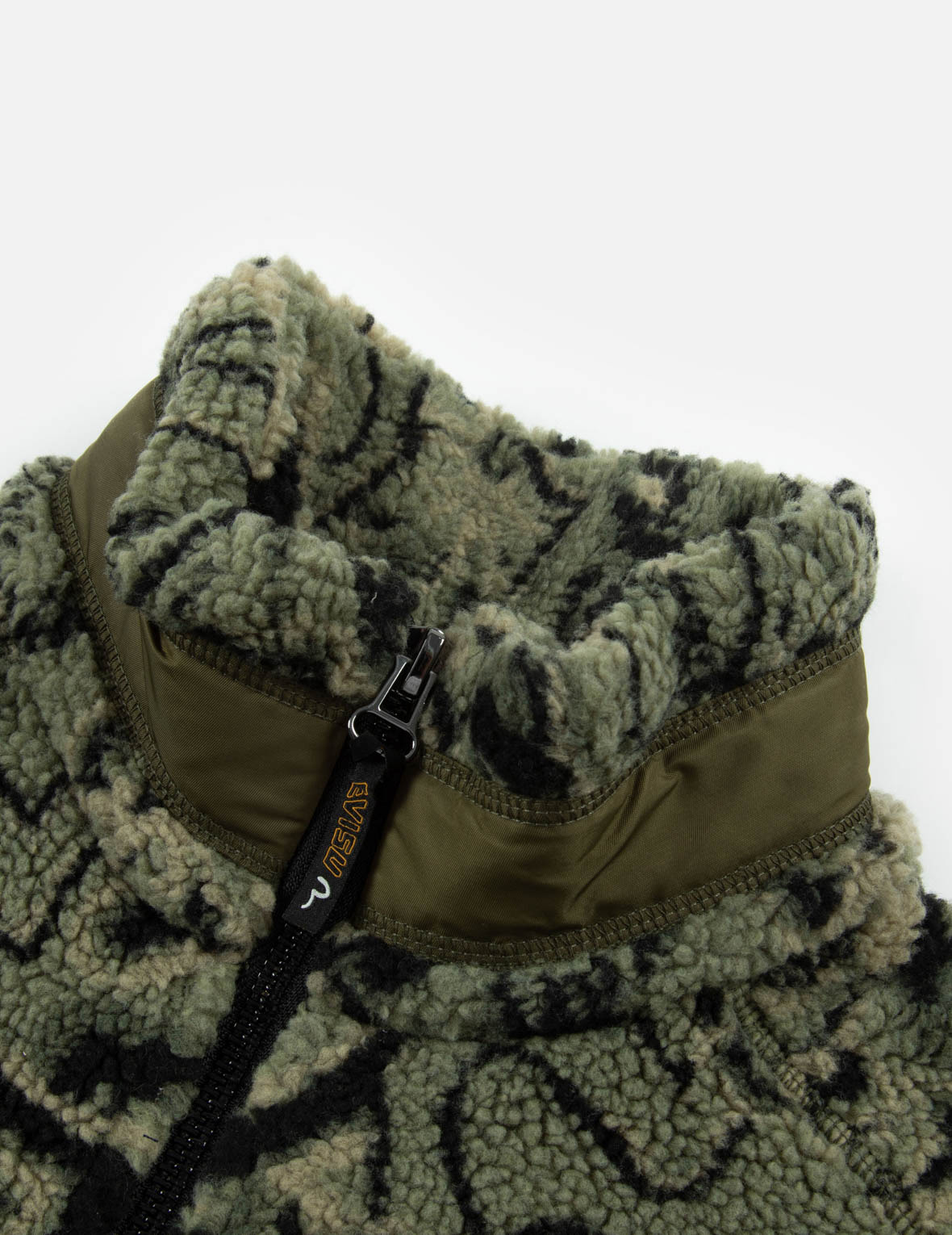 ALLOVER SEAGULL AND KAMON JACQUARD LOOSE FIT SHERPA JACKET - 9