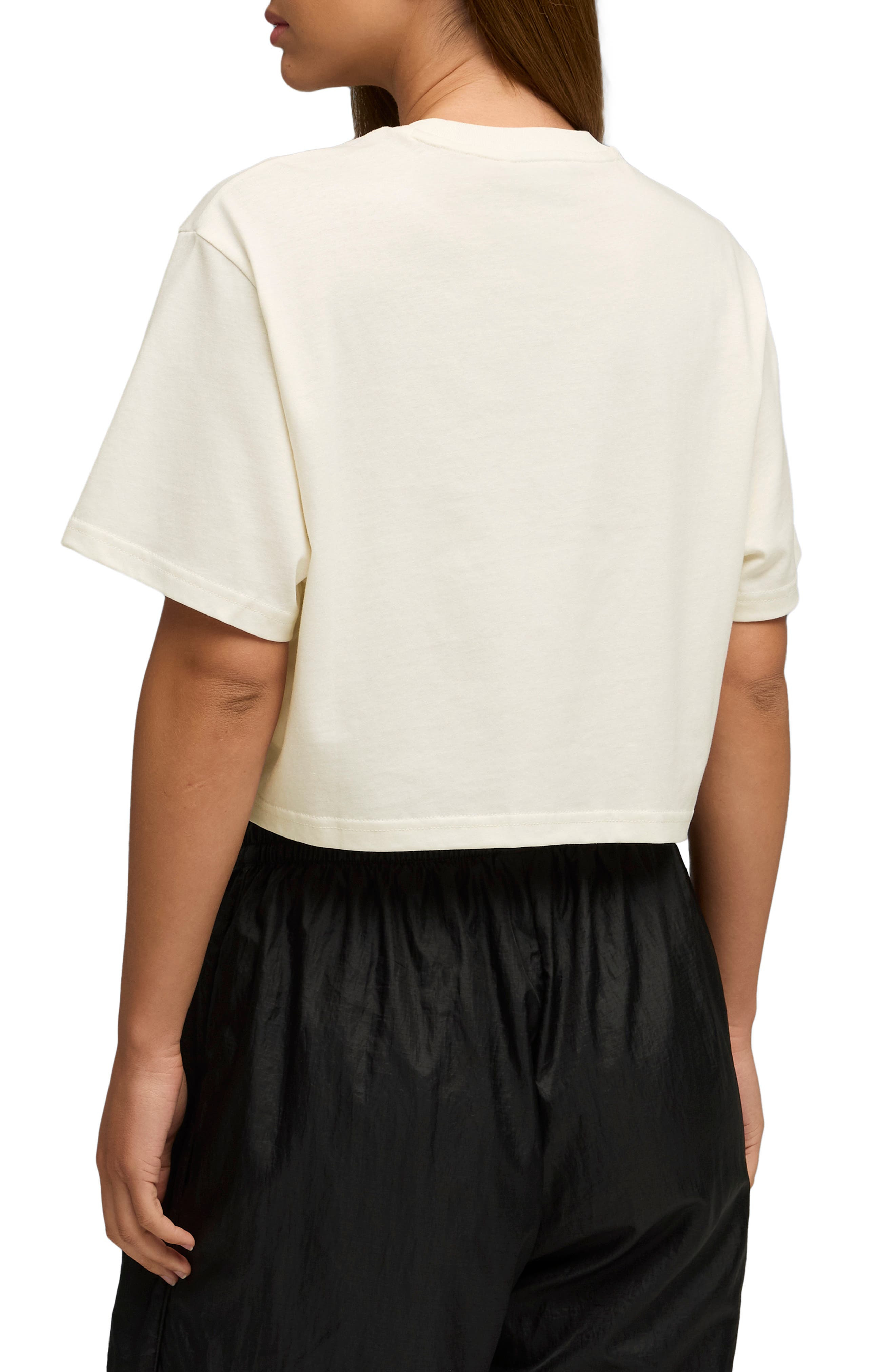 PUMA x Rosé Relaxed Fit Crop T-Shirt in Warm White at Nordstrom - 2