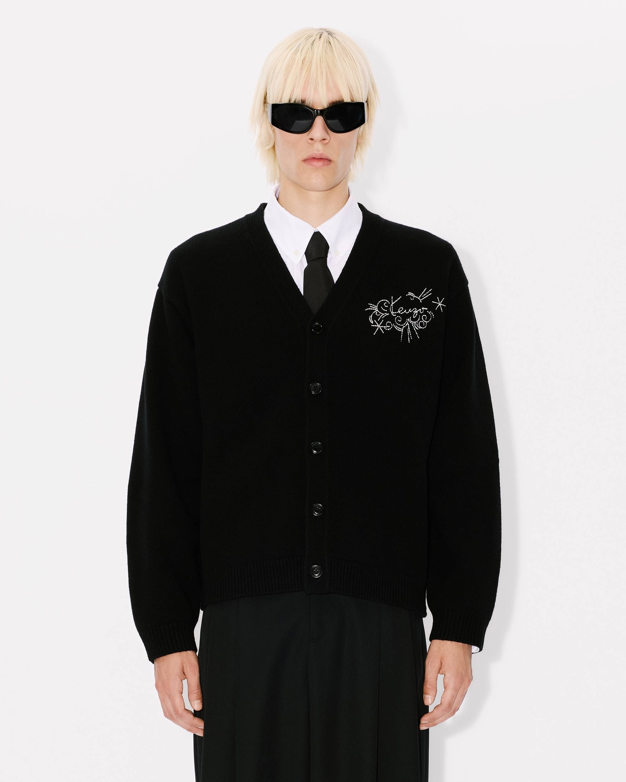 'KENZO Star Tiger' genderless embroidered wool cardigan - 8