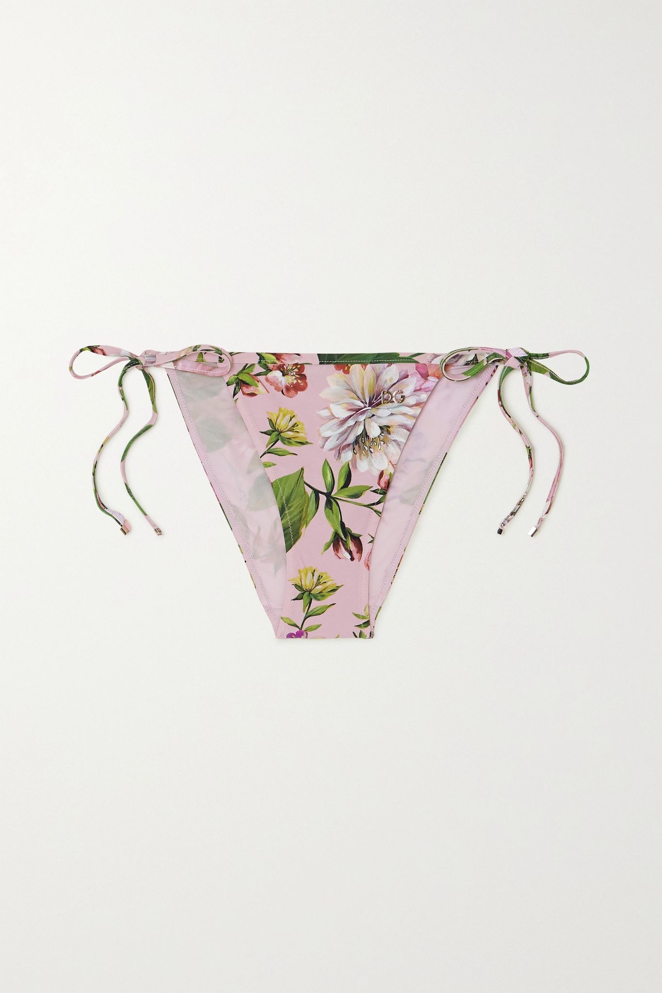 Floral-print bikini briefs - 1