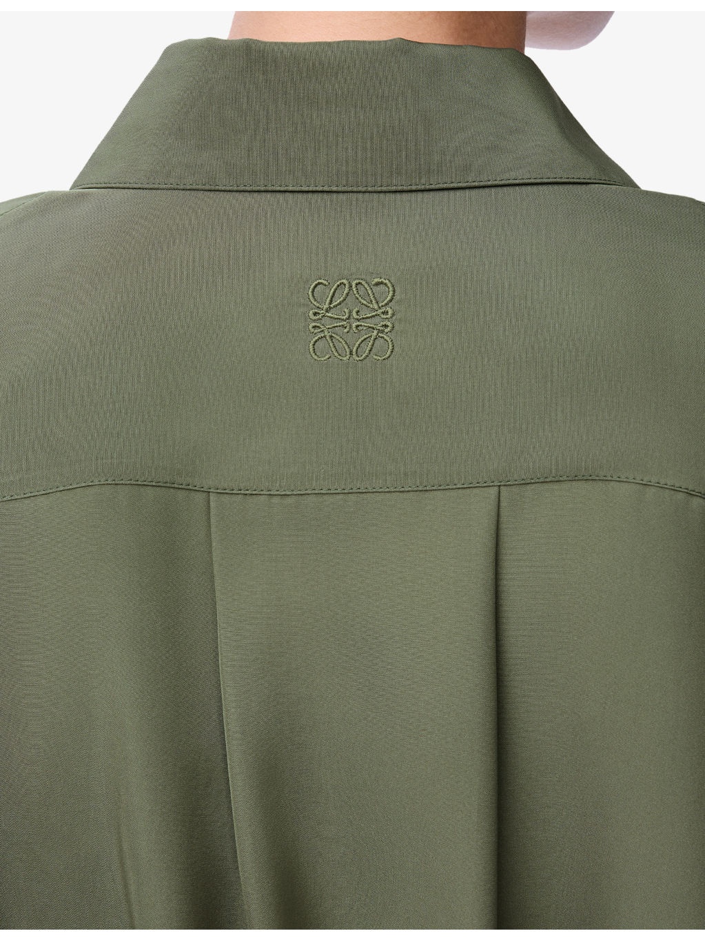 Balloon Drawstring-Hem Silk-Blend Shirt - 5