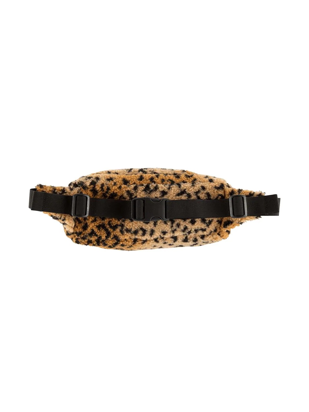 leopard-print fleece belt bag - 2