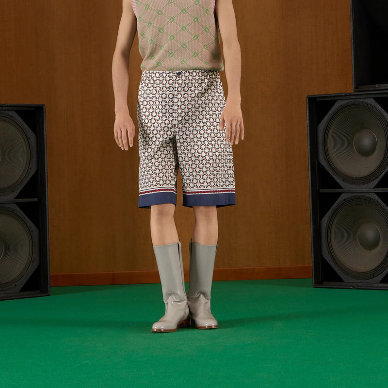 Geometric G print muslin shorts 6