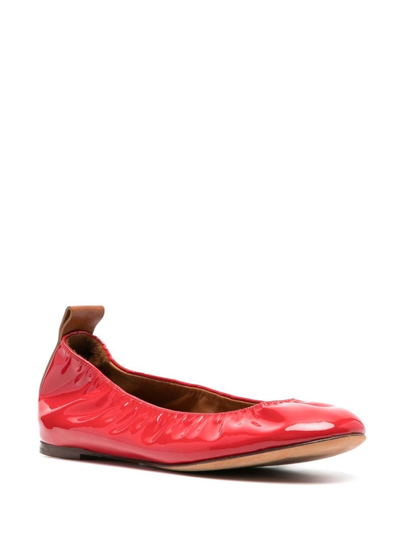 Lanvin patent leather ballerina shoes outlook