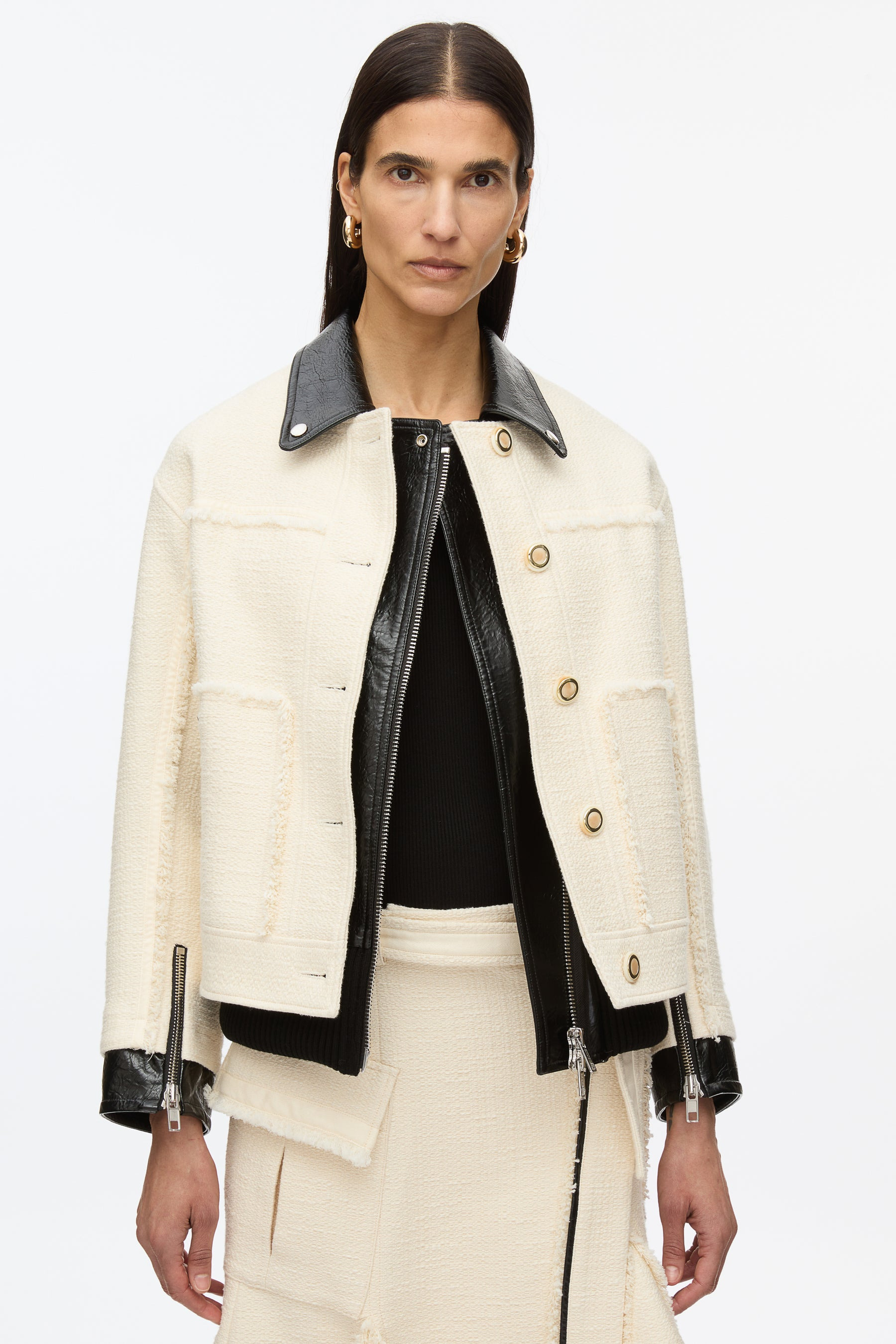 Hybrid Tweed Moto Jacket - 2