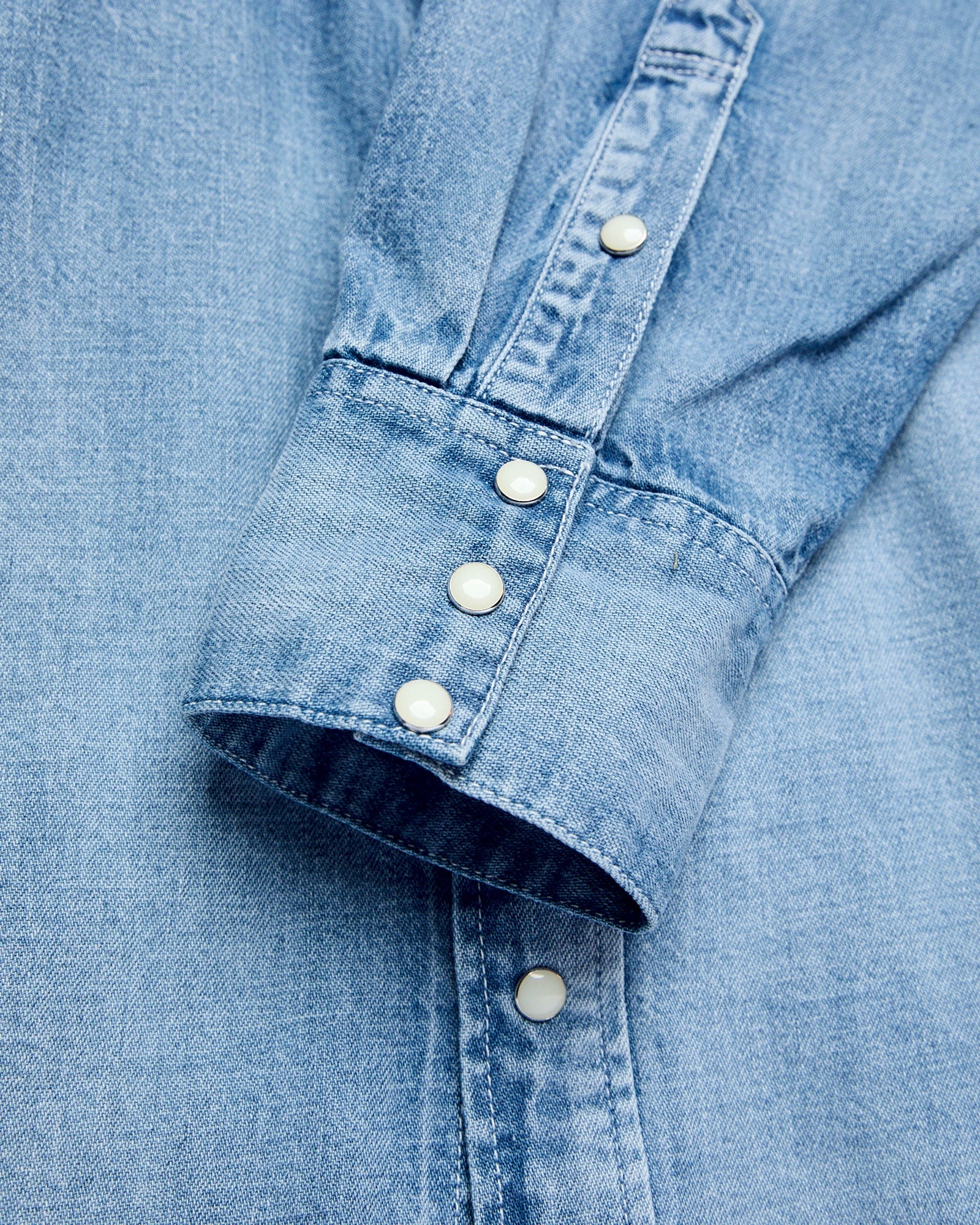 Social Sculpture Shirt Damaged in Light Indigo - 6