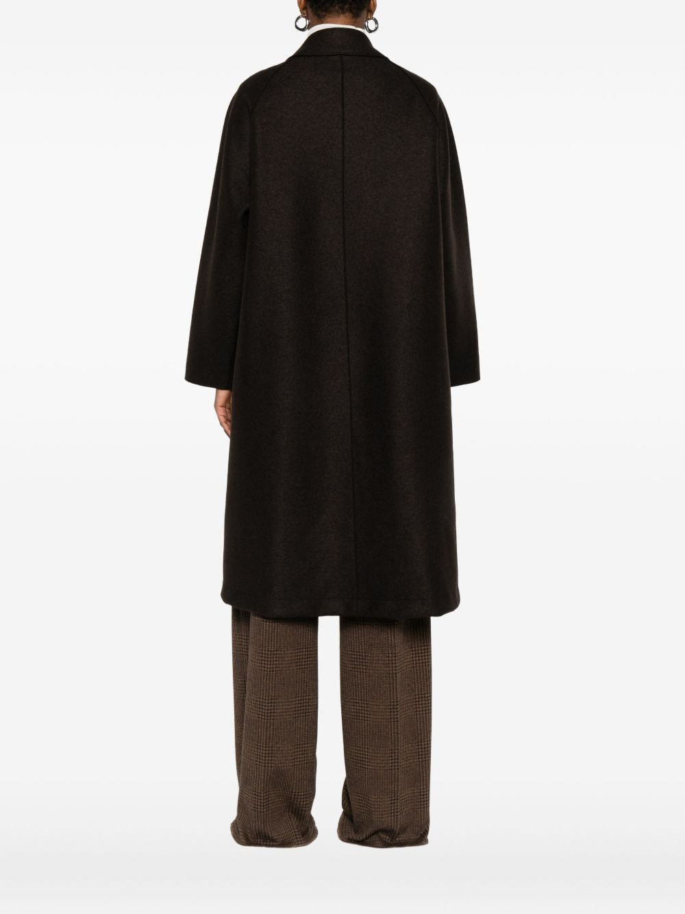 Balmacaan button-front raglan-sleeve coat - 4
