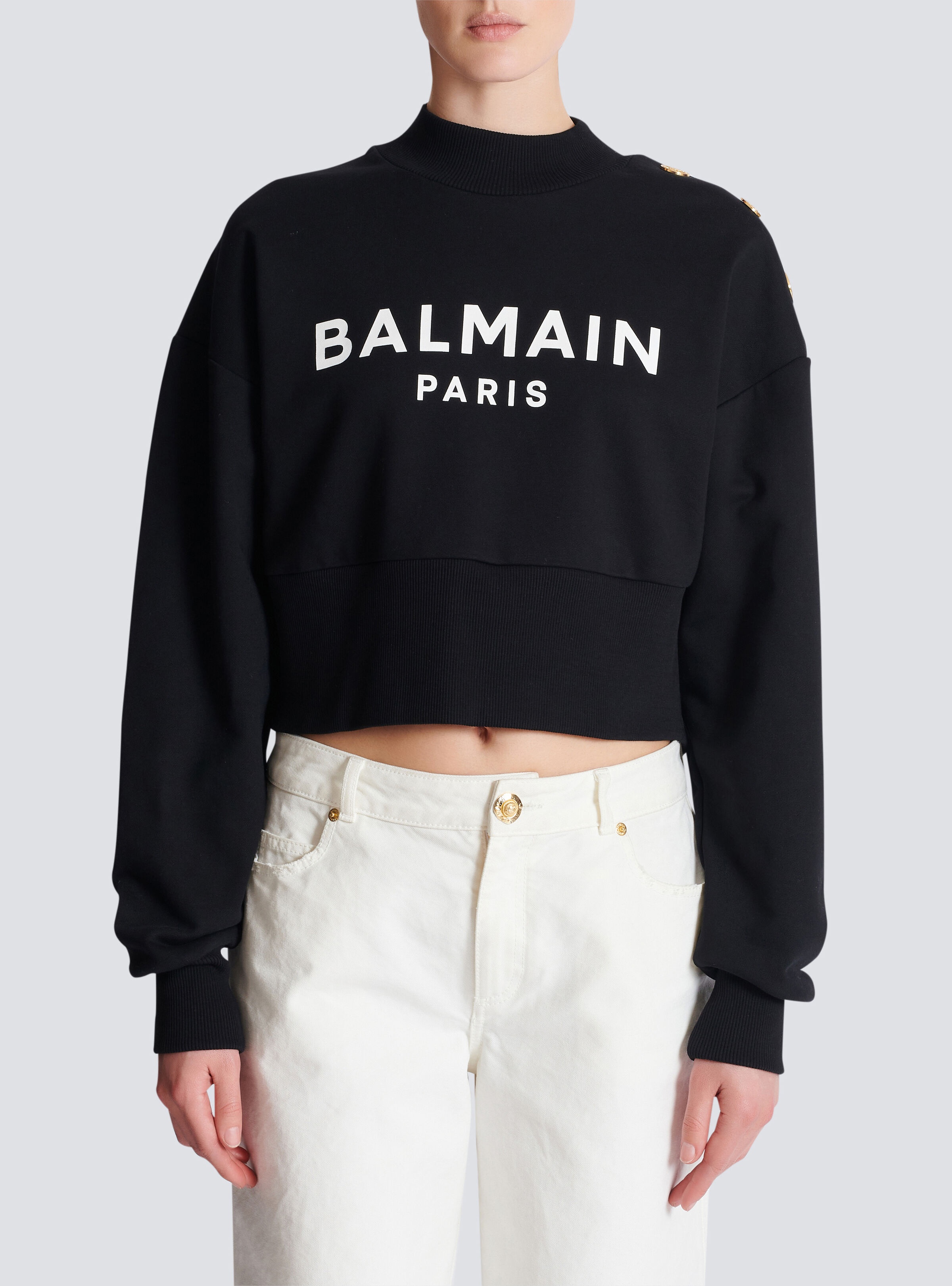 Balmain Printed Balmain Paris sweatshirt | REVERSIBLE