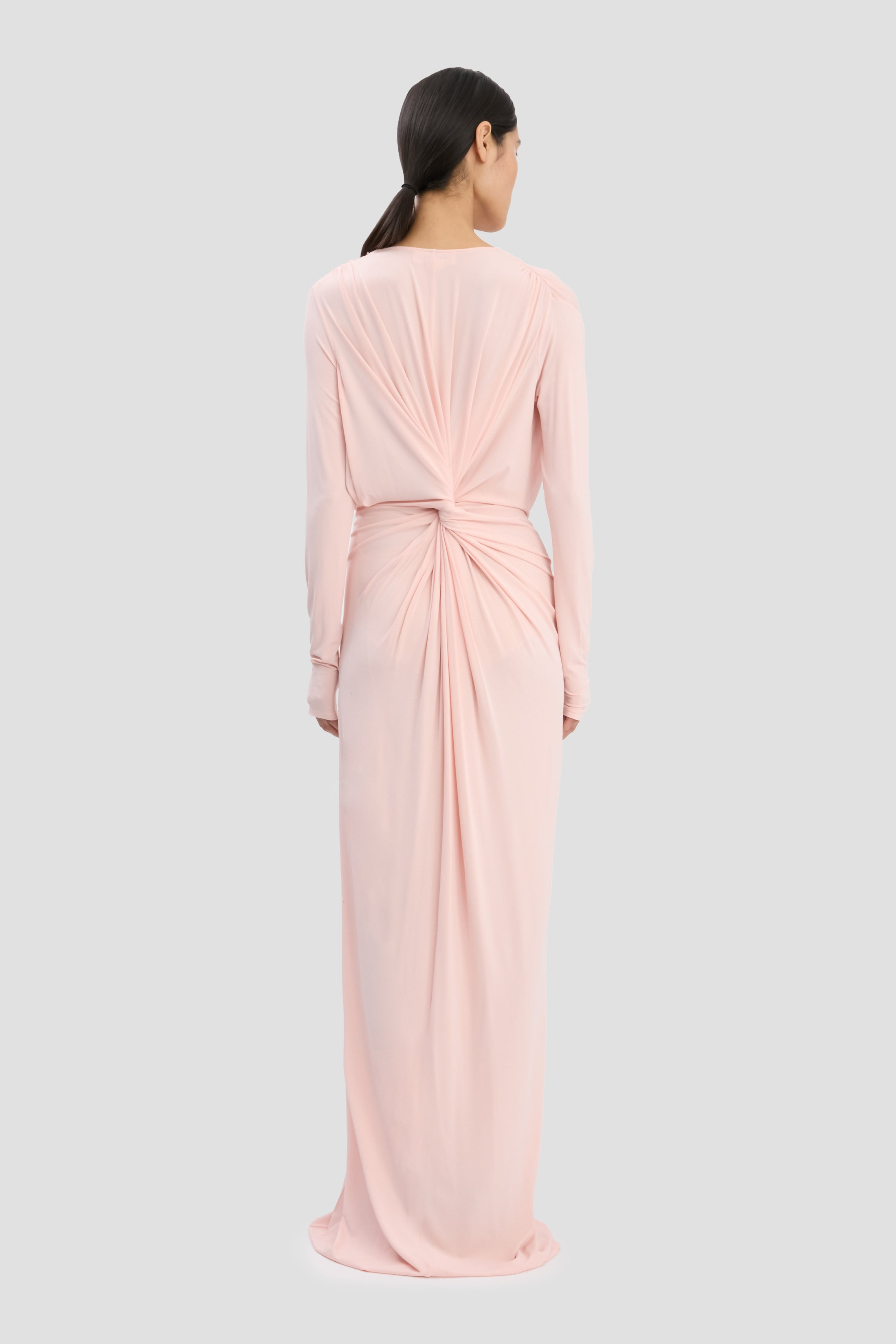 Cut-Out Wire Gown In Frosted Pink - 5