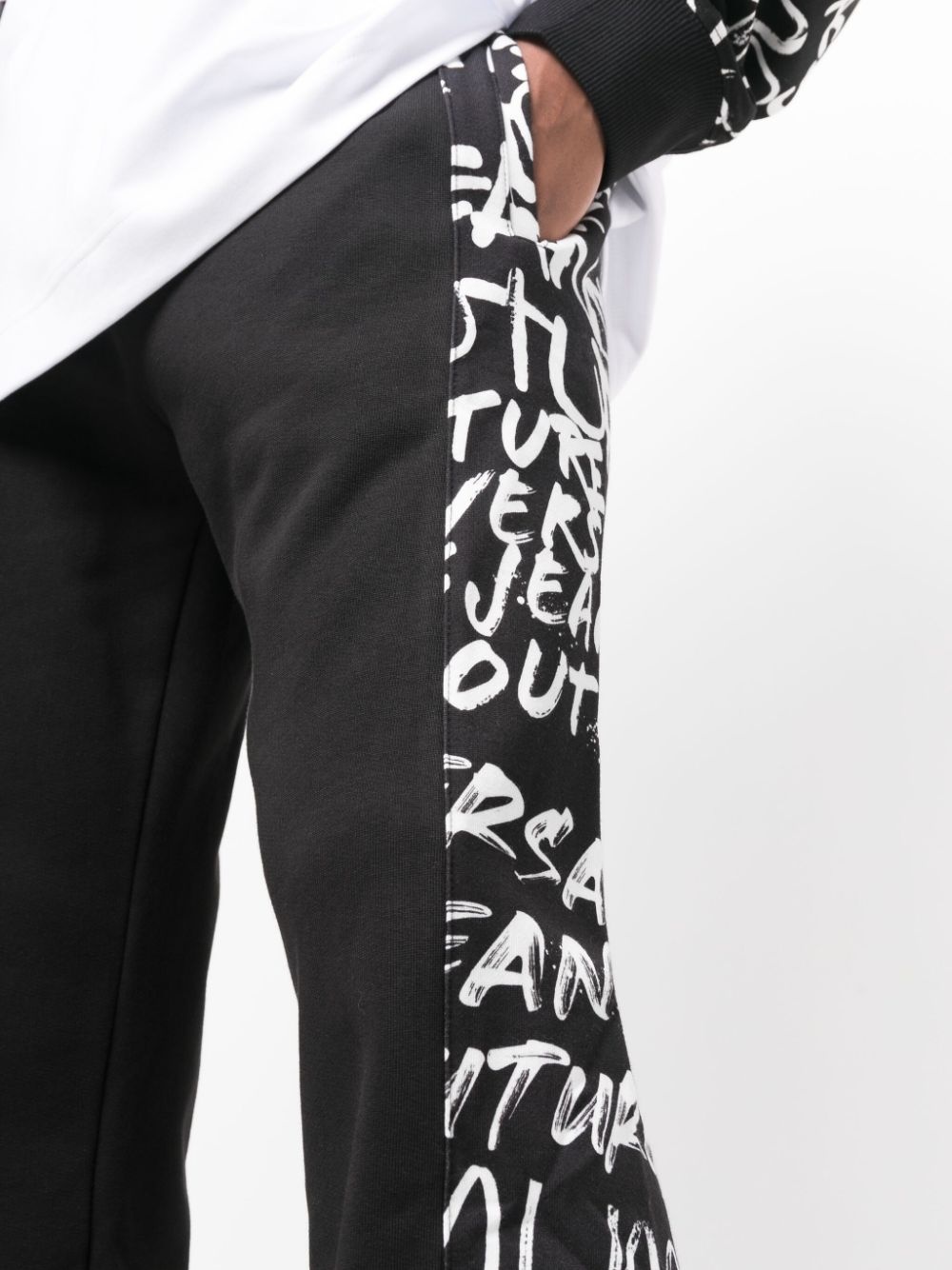 stripe-detail drawstring track pants - 5
