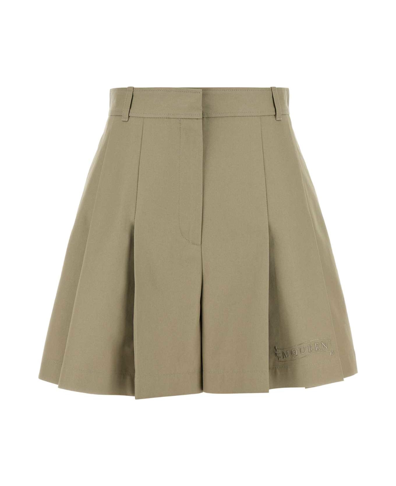 Dove Grey Cotton Shorts - 1