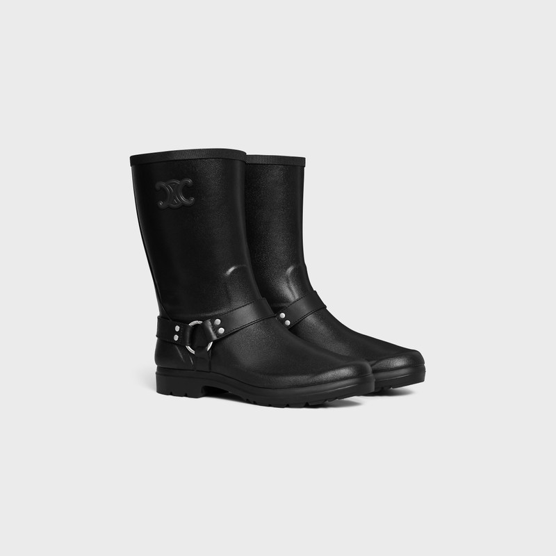 MID CELINE RAIN BOOTS in RUBBER AND CALFSKIN 2