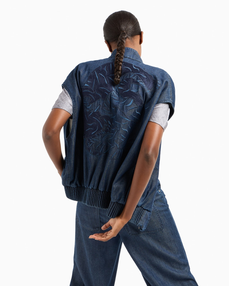 DENIM COLLECTION LYOCELL SLEEVELESS BLOUSON 6