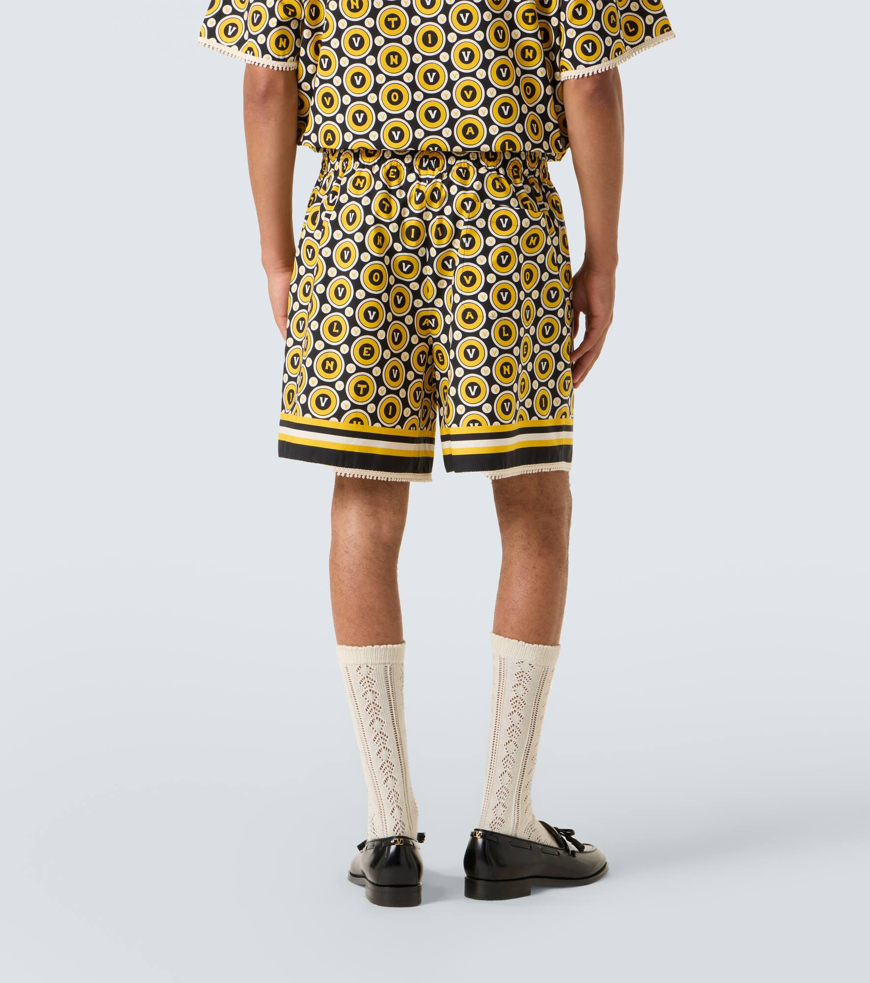 Printed cotton poplin shorts - 4