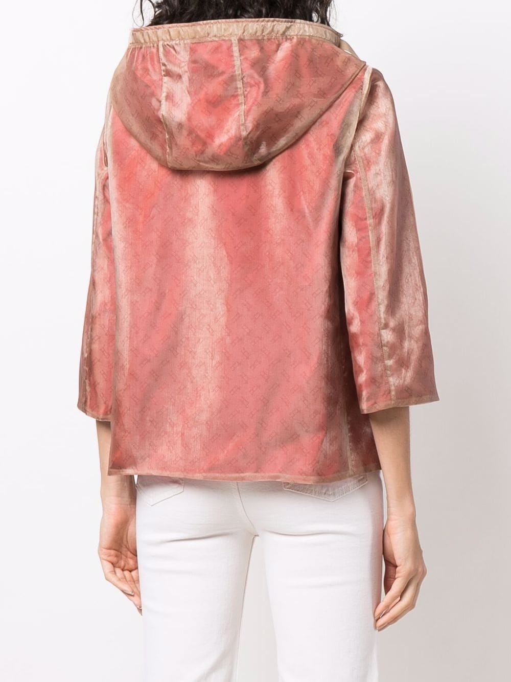 velour zip-up hoodie - 4