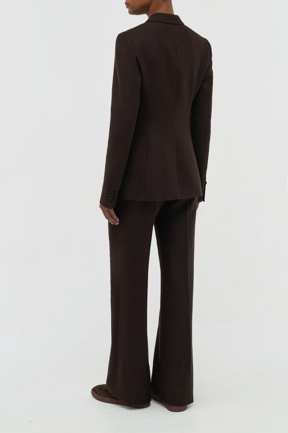 Vesta Pant in Chocolate Winter Silk - 4