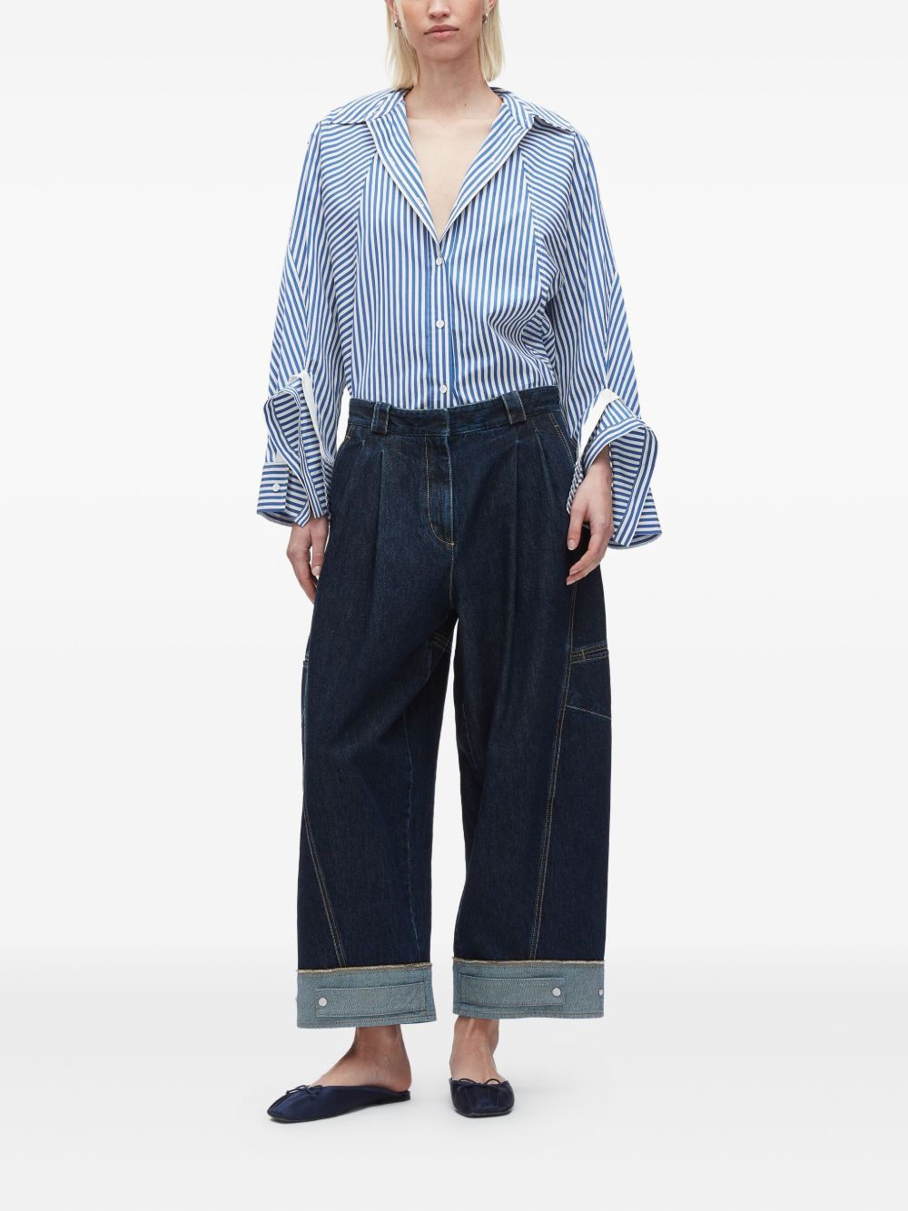 panelled jeans - 2
