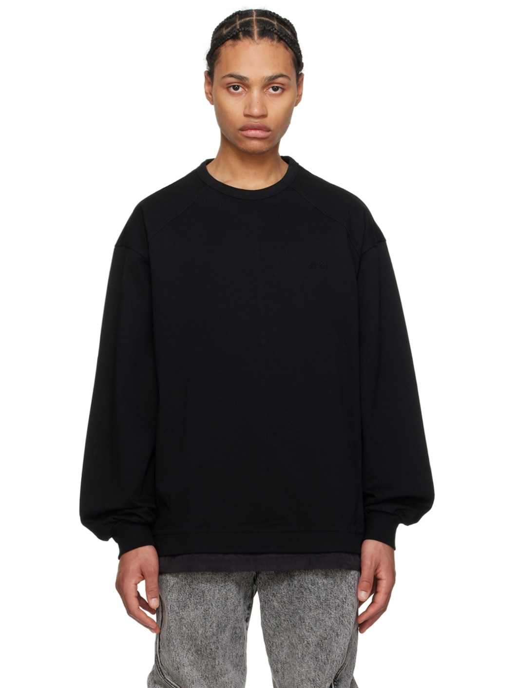 Black Side Zip Sweatshirt - 1