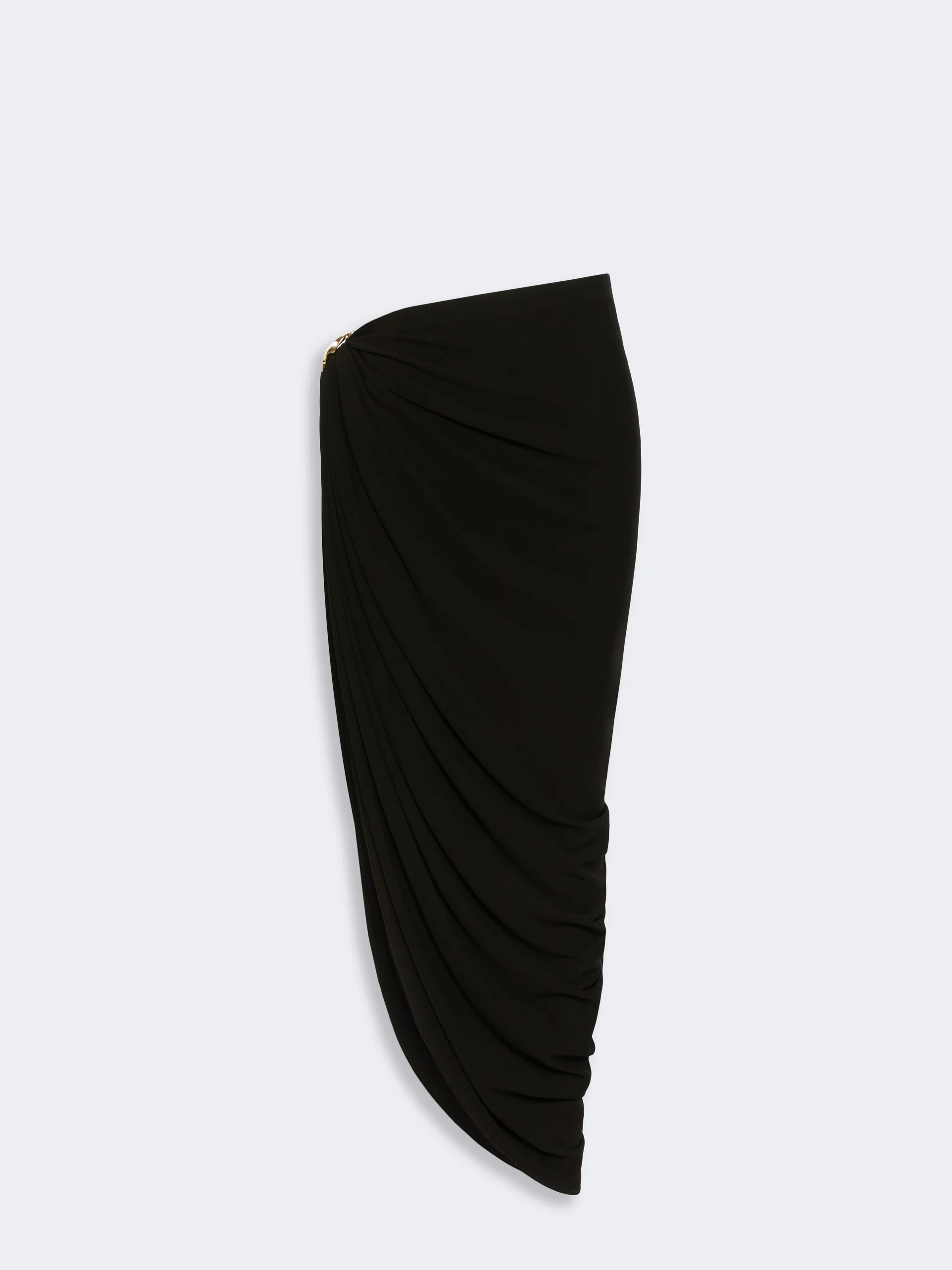 LICENZA Draped viscose skirt - BLACK - 1