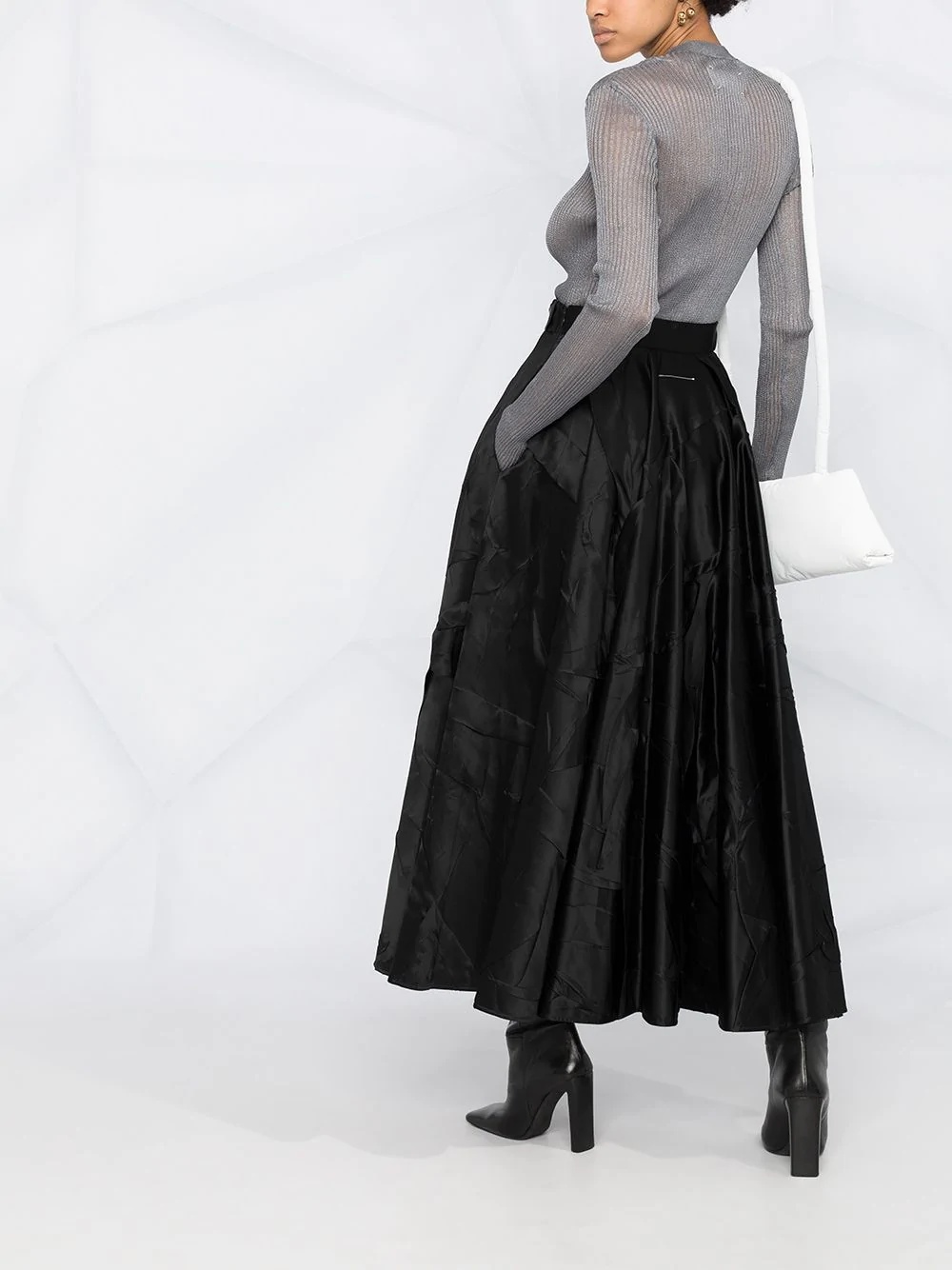 wrinkled pleated skirt - 4