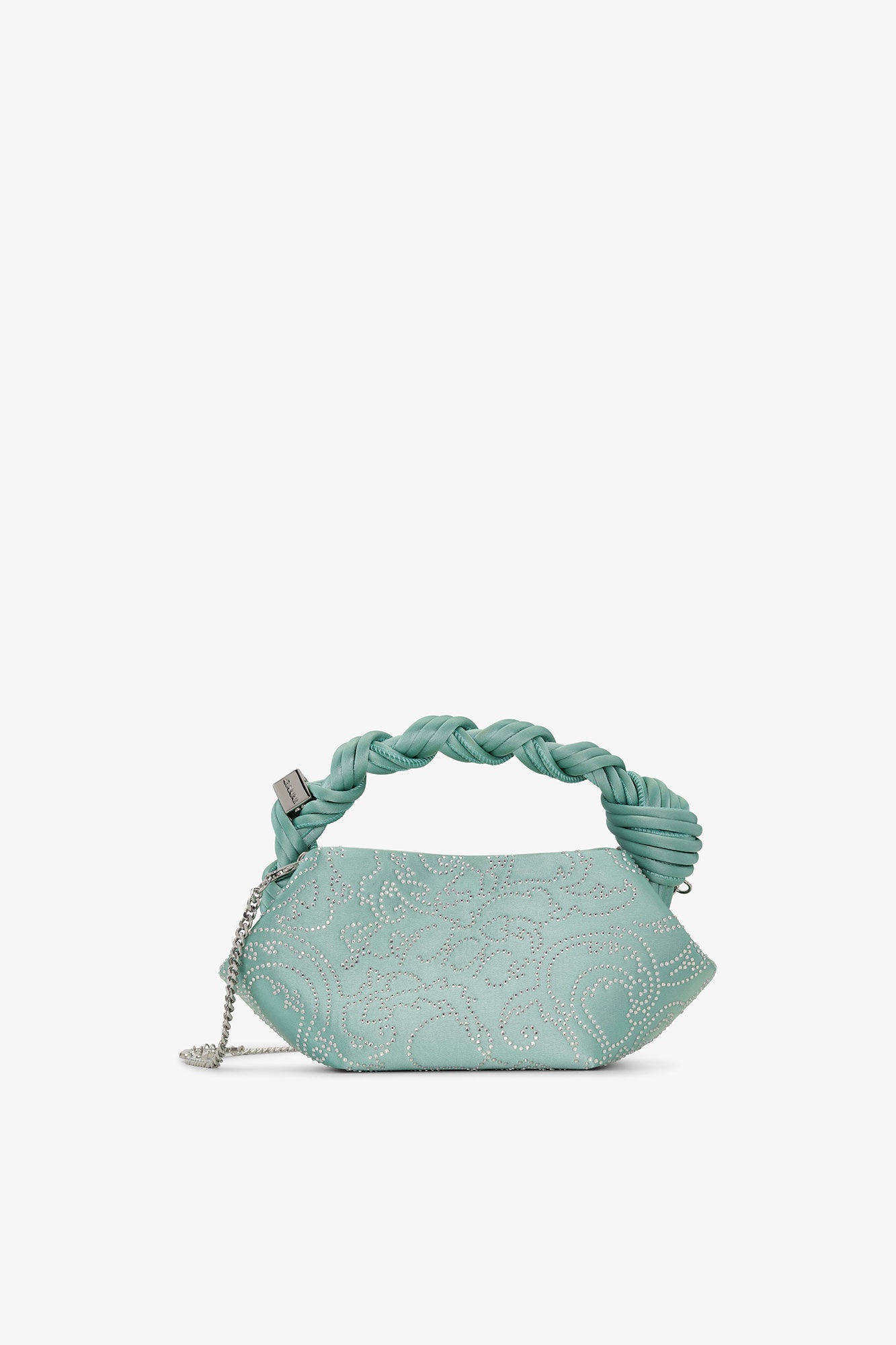 GREEN RHINESTONE MINI GANNI BOU BAG - 3