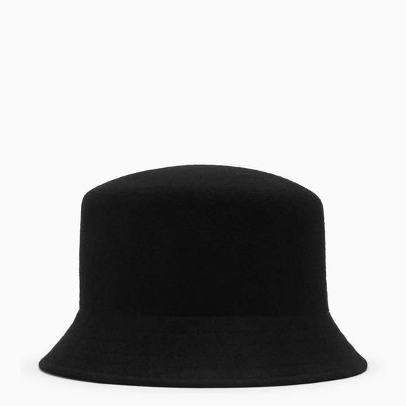 PRADA Black Bucket Wool Felt L-size Hat - 3