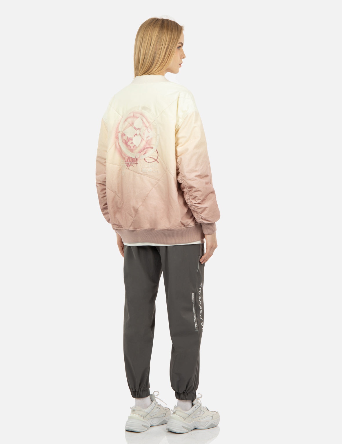 Gradient Oversized Padded Bomber Jacket - 3