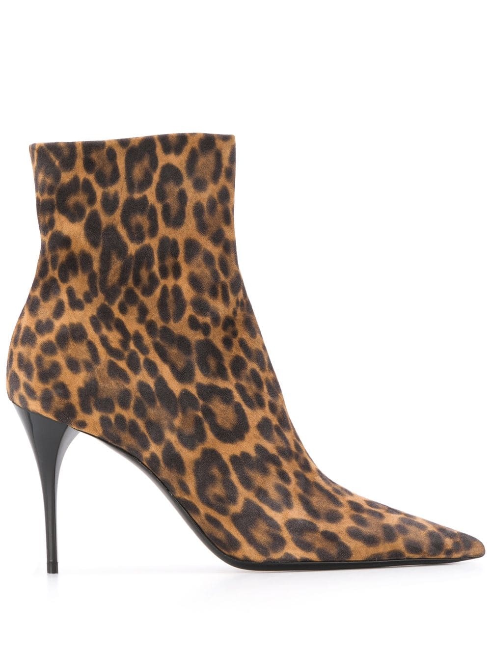 leopard print 90mm ankle boots - 1