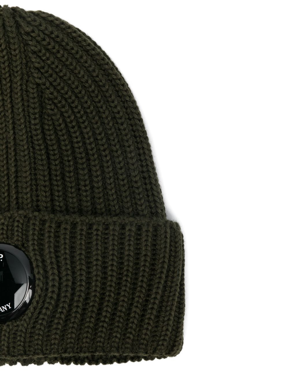 ribbed lens-detail beanie - 3