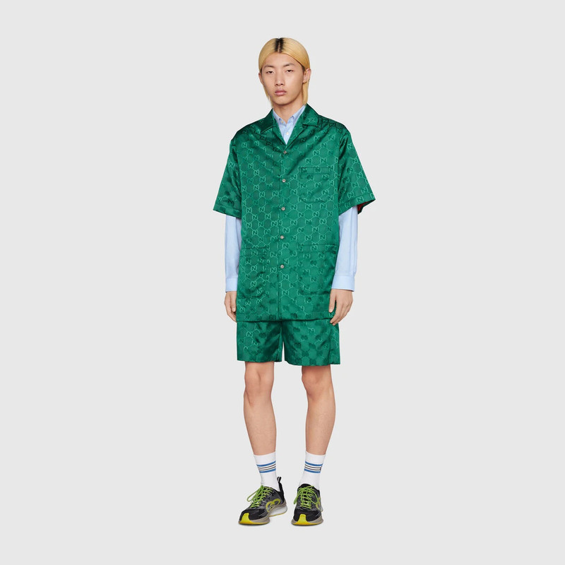 GUCCI GG canvas nylon bowling shirt outlook