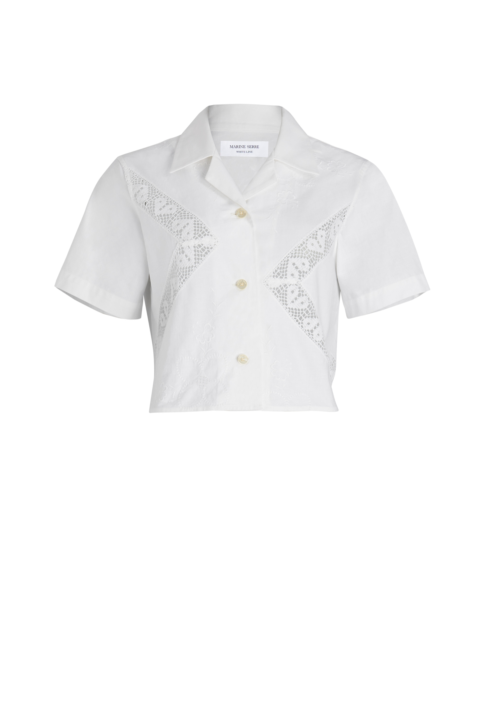Regenerated Household Linen Crop Shirt - 1