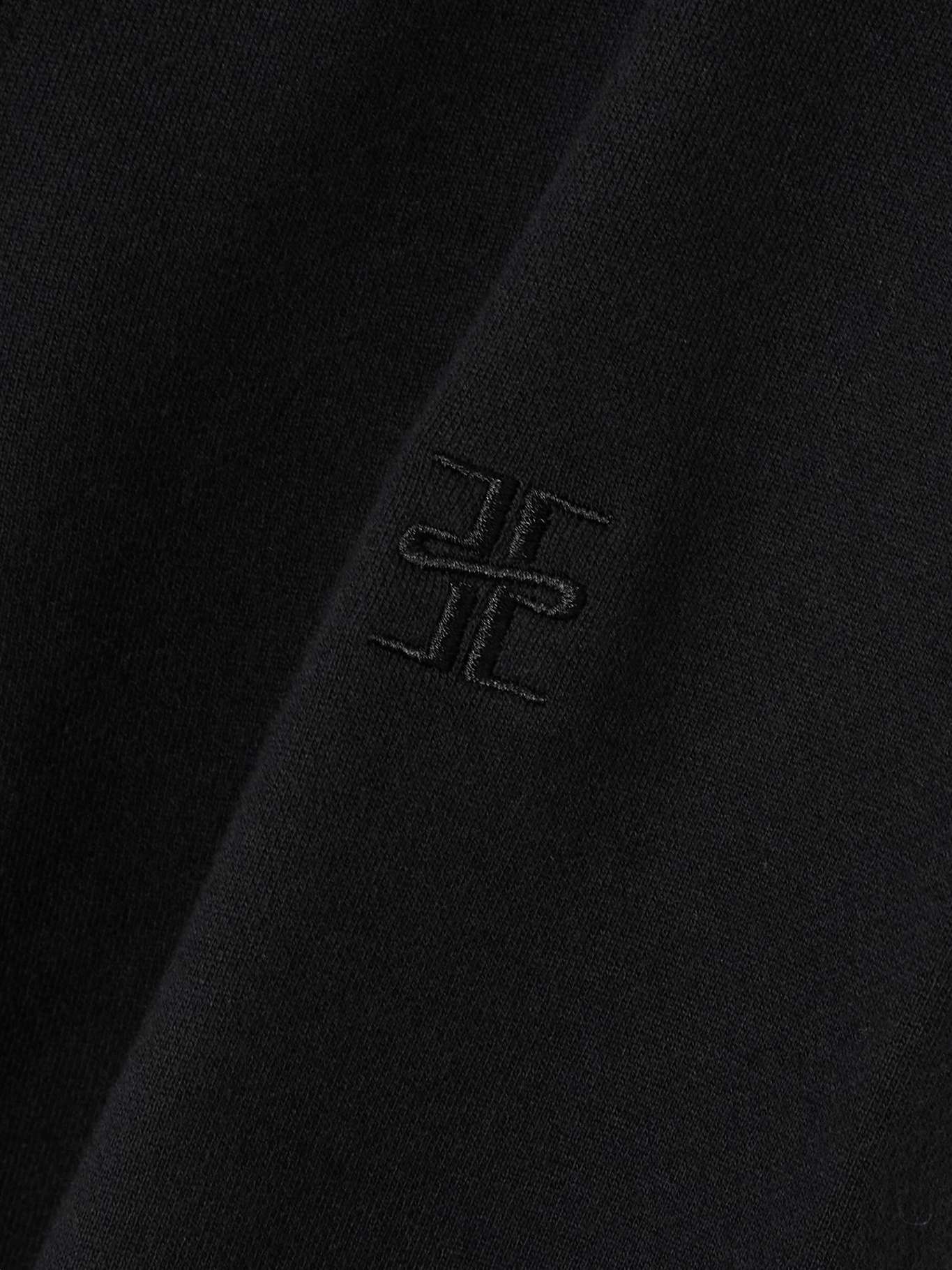 Cotton and modal-blend jersey tapered track pants Black - 4