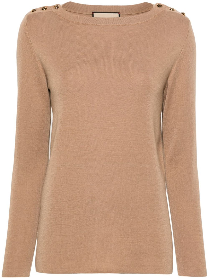 shoulder button cashmere jumper 1