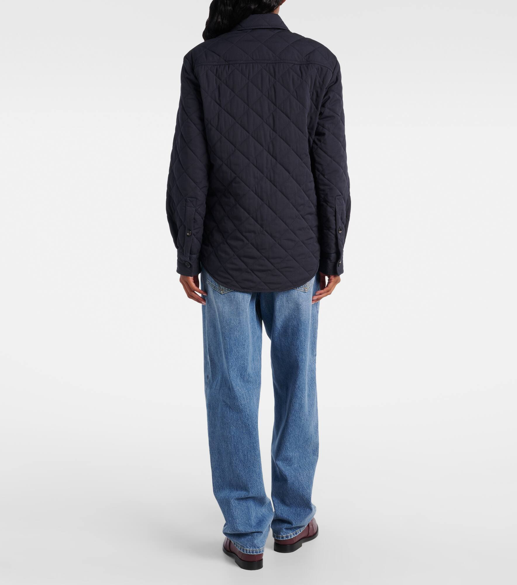 Quilted cotton-blend overshirt - 3