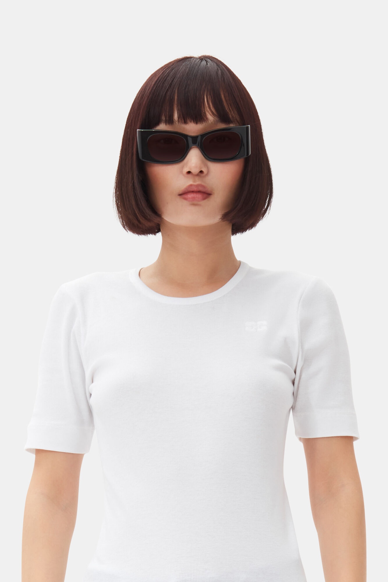 GANNI X ACE & TATE BLACK KAYLA SUNGLASSES - 5