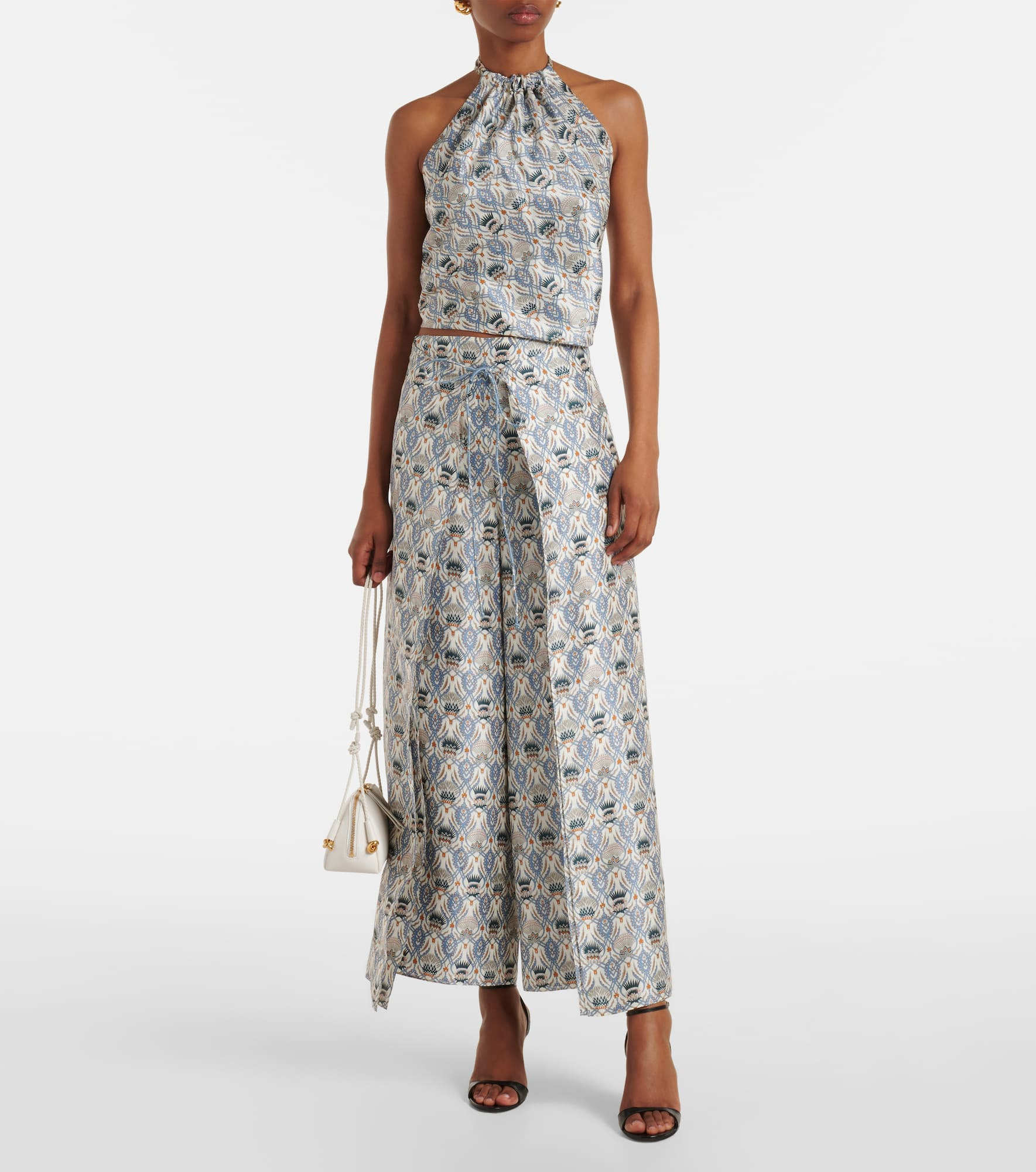 Annet printed silk shantung top - 2