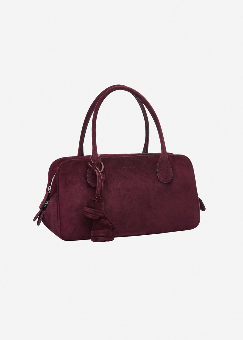 MAGDA BUTRYM Brigitte in purple suede with flower charm outlook