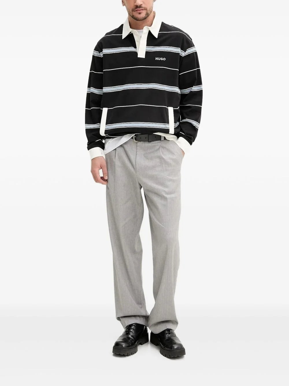 striped rugby shirt - 1