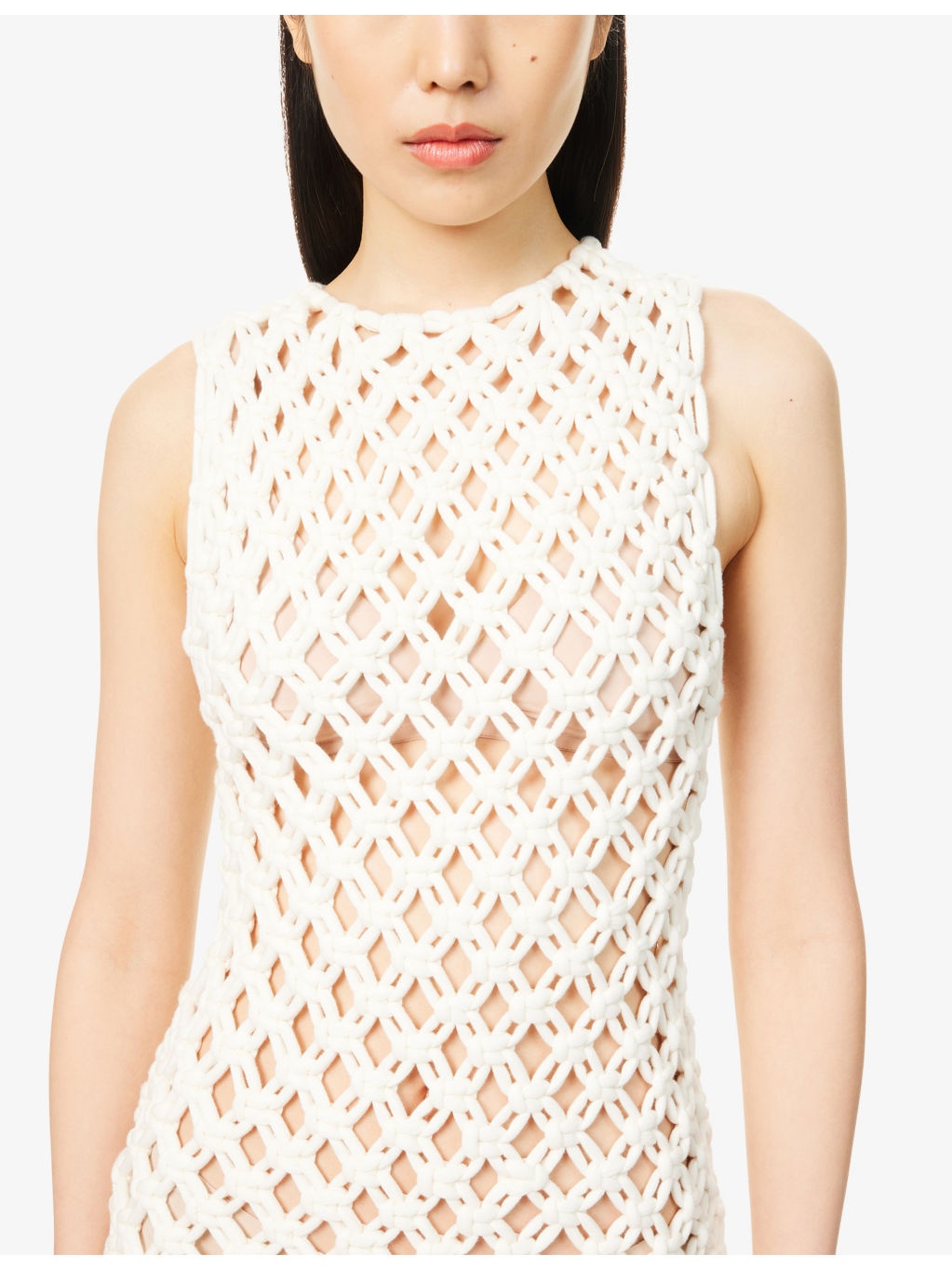 Knot Sleeveless Cotton-Blend Maxi Dress - 5