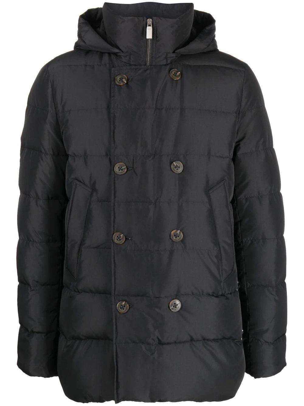 padded hooded down jacket - 1