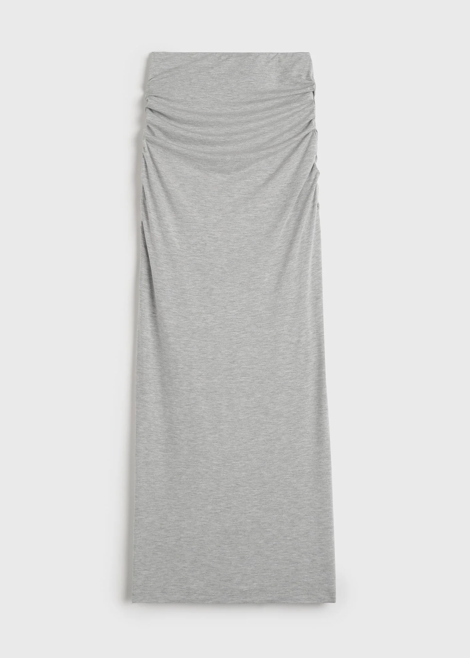 Draped jersey skirt pale grey mélange - 1