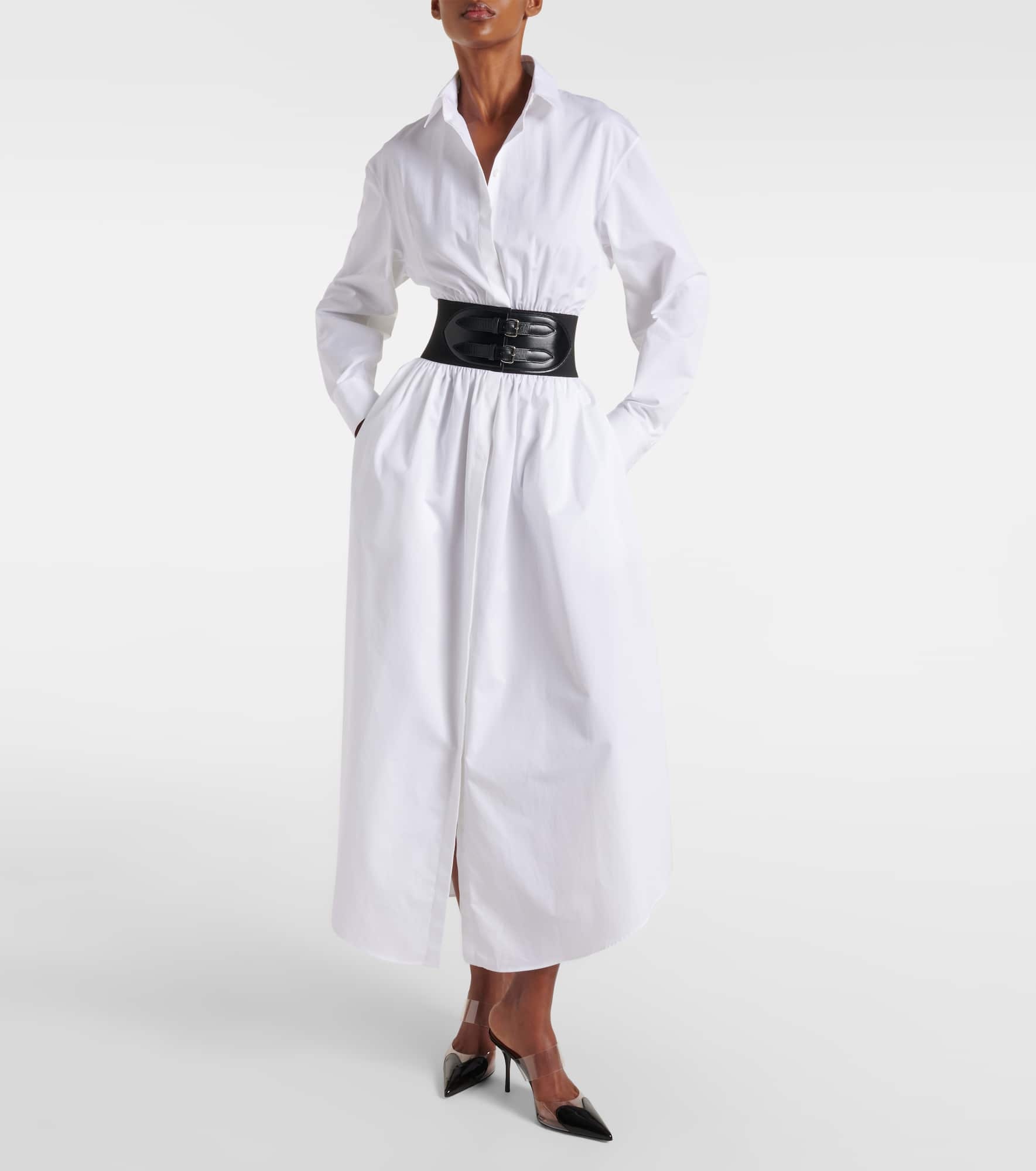 Cotton poplin shirt dress - 2