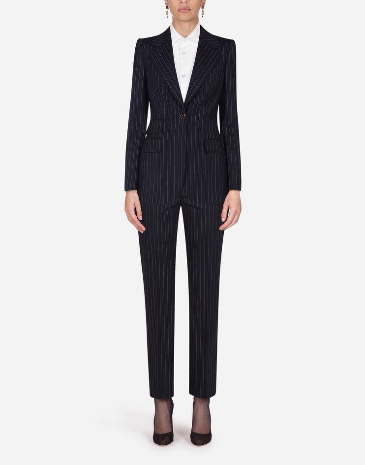 Pin-stripe wool blazer - 4