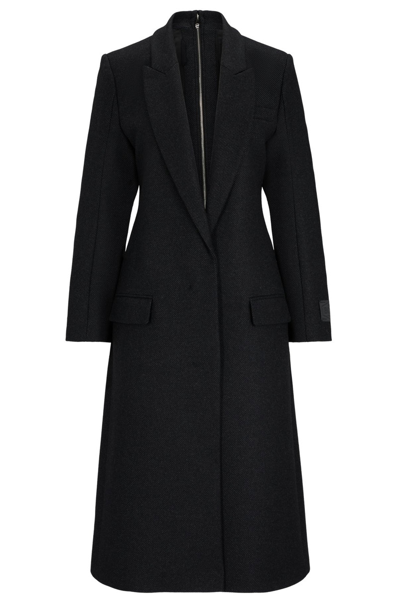 WOOL-BLEND TAILORED COAT WITH BACK ZIP DETAIL 1
