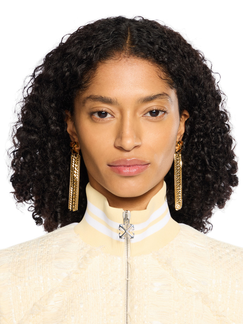 Off-White Arrow Chain Pendant Earrings outlook